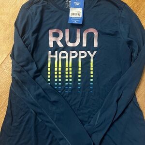 *NEW WITH TAGS* Brooks Blue 'Run Happy' Long Sleeve Shirt
